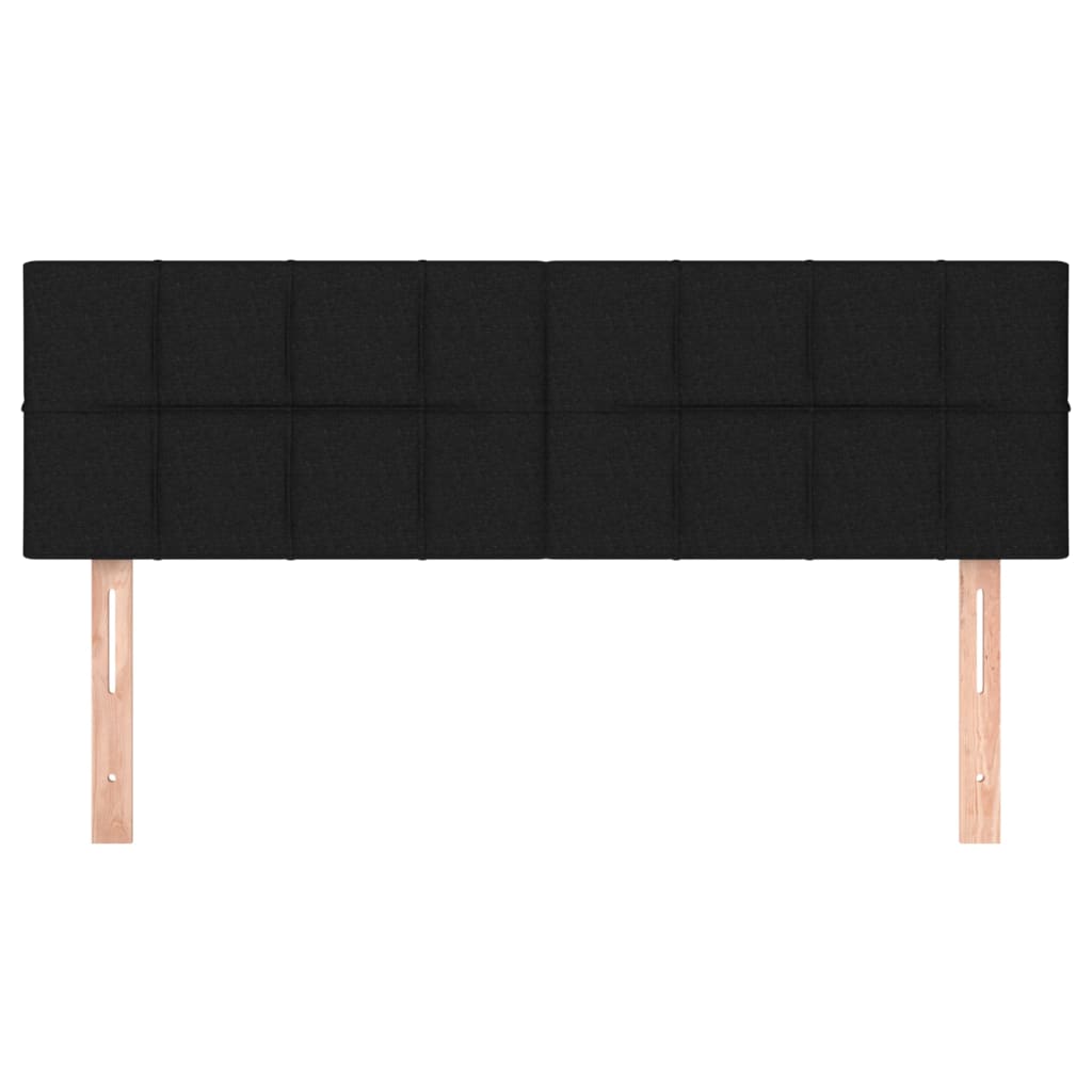 Uzglavlja crna 144x5x78/88 cm od tkanine