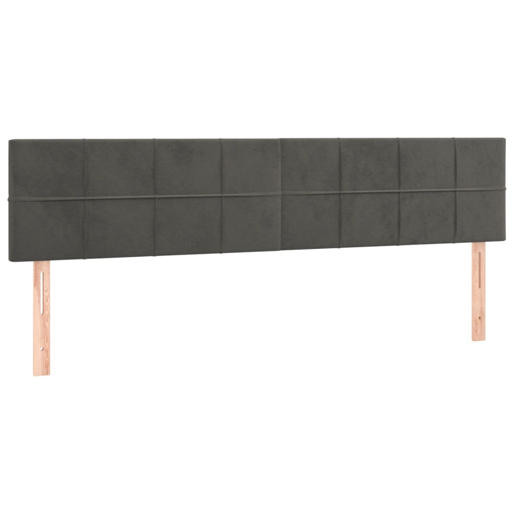 Uzglavlja tamnosiva 200x5x78/88 cm baršunasta