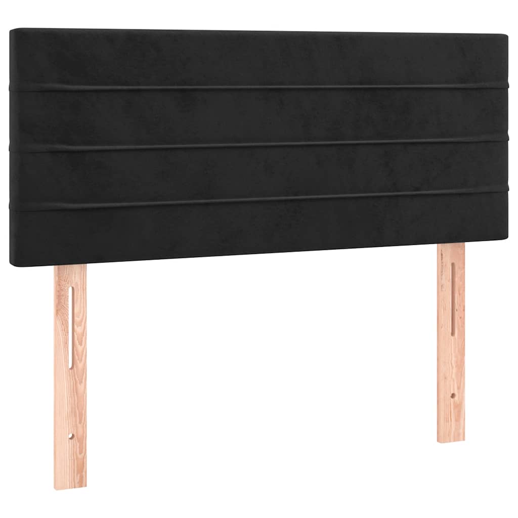 Uzglavlje crno 100x5x78/88 cm baršunasto