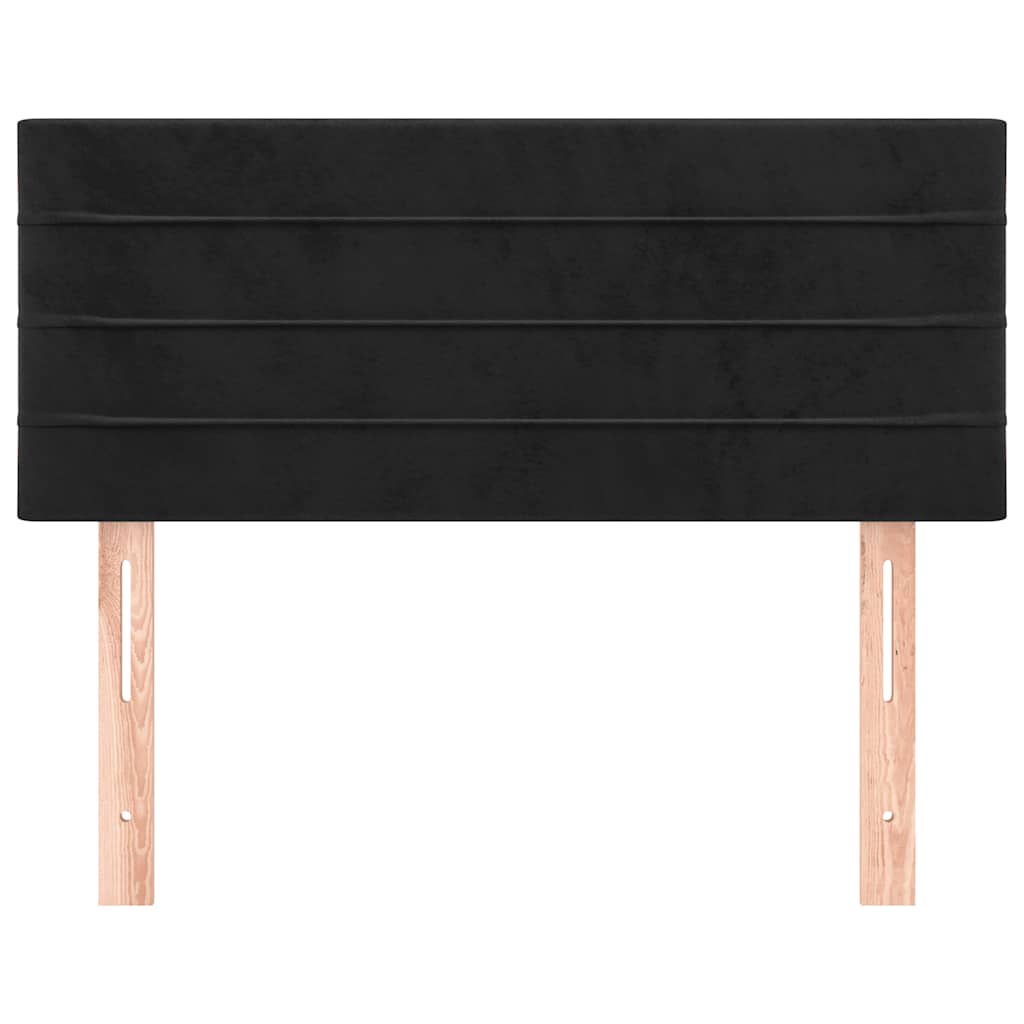 Uzglavlje crno 100x5x78/88 cm baršunasto