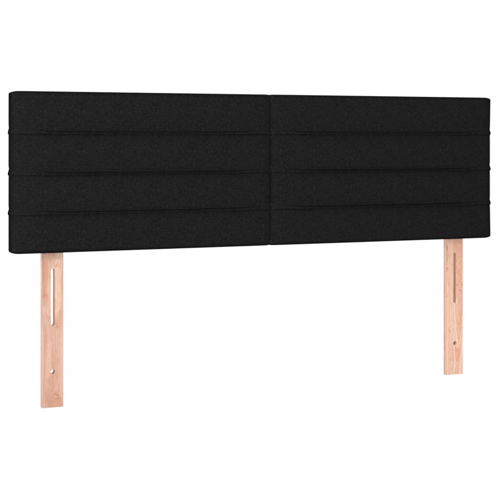 Uzglavlja crna 144x5x78/88 cm od tkanine