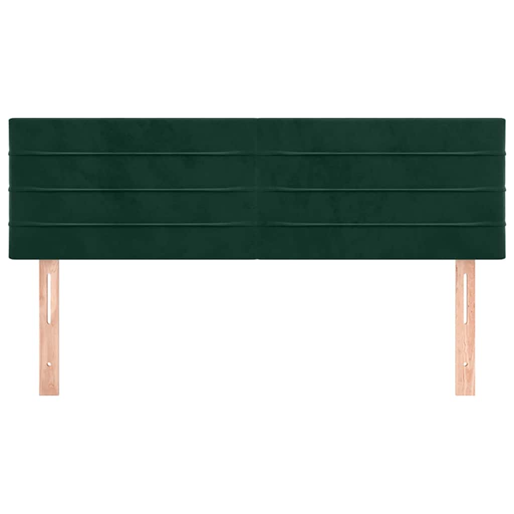 Uzglavlja tamnozelena 144x5x78/88 cm baršunasta