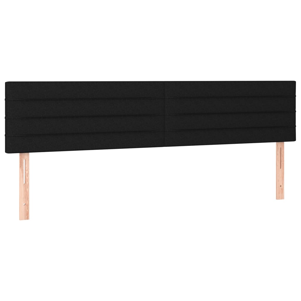 Uzglavlja crna 160x5x78/88 cm od tkanine