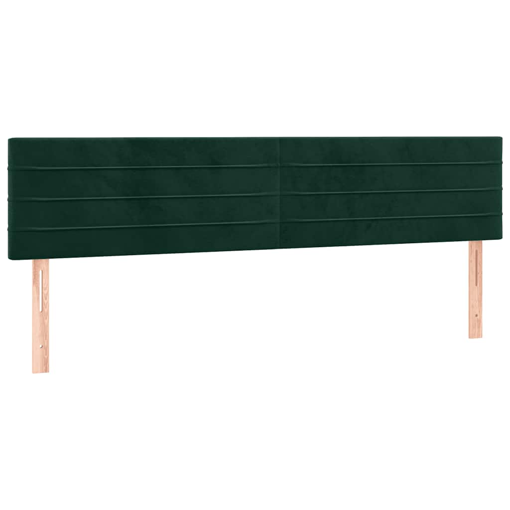 Uzglavlja tamnozelena 160x5x78/88 cm baršunasta