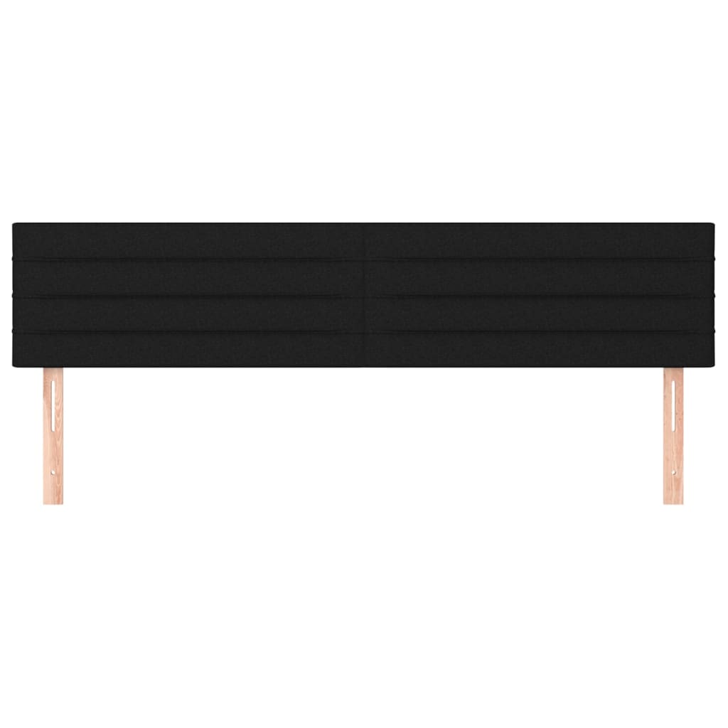 Uzglavlja crna 180x5x78/88 cm od tkanine