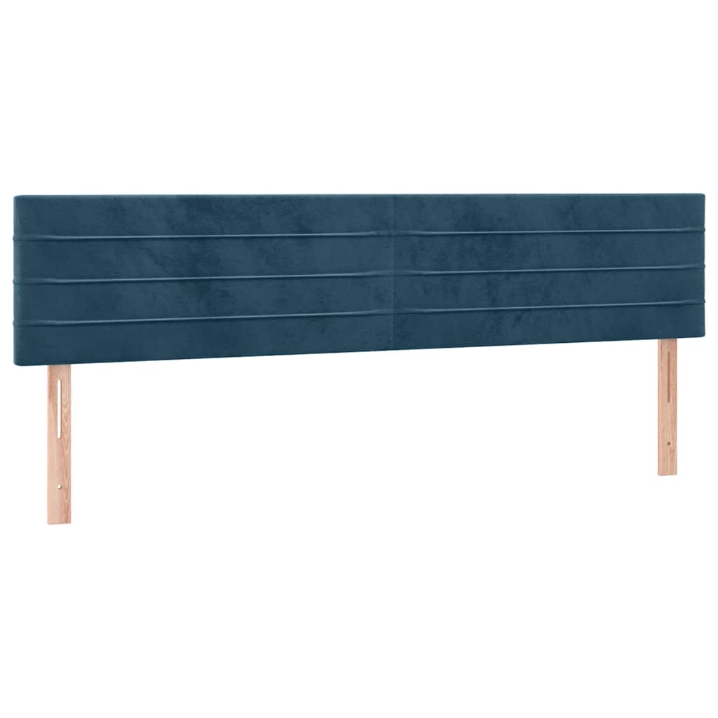 Uzglavlja tamnoplava 180x5x78/88 cm baršunasta