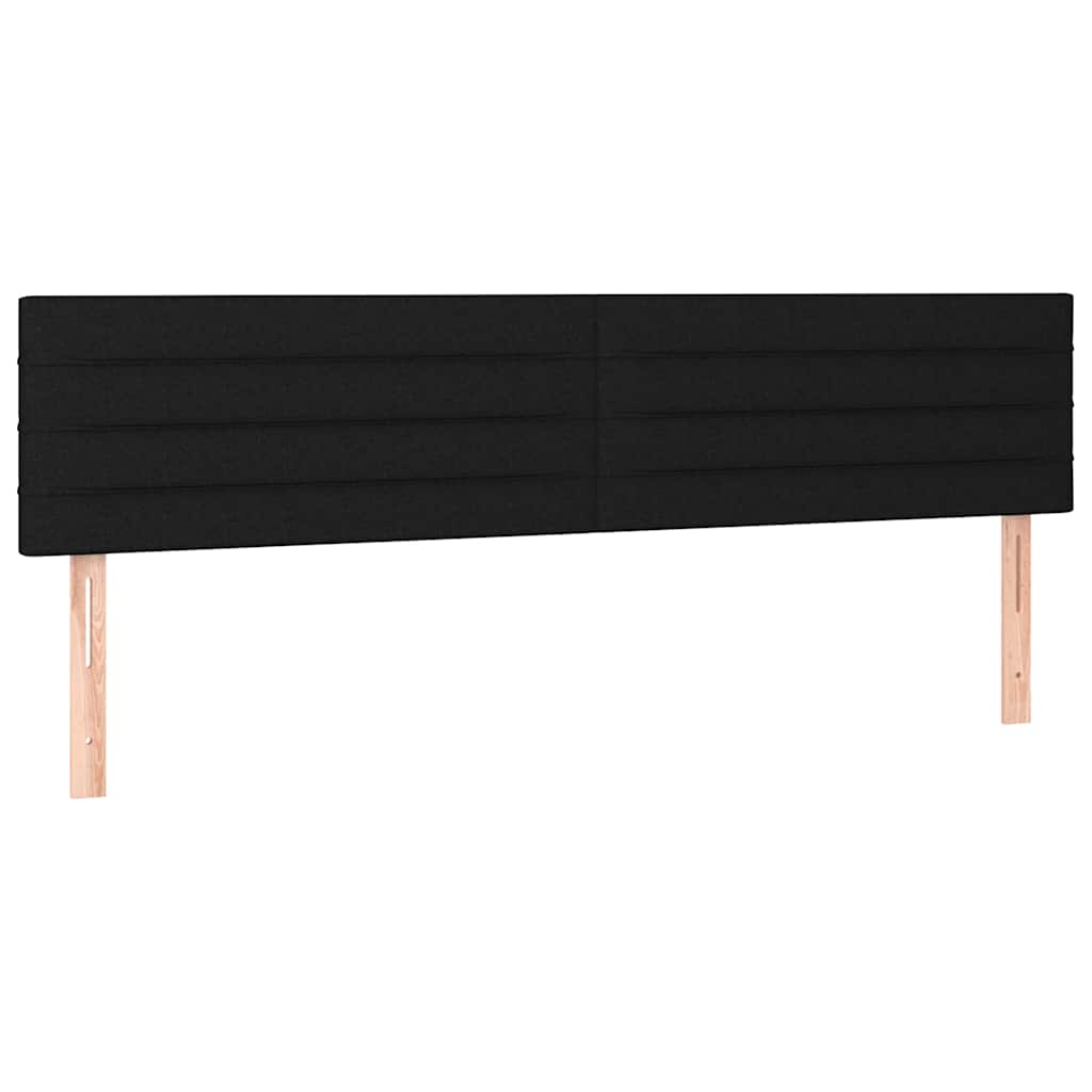 Uzglavlja crna 200x5x78/88 cm od tkanine