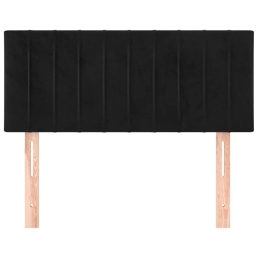Uzglavlje crno 100x5x78/88 cm baršunasto