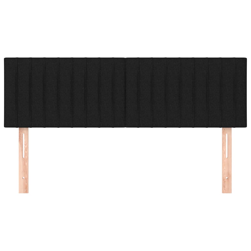 Uzglavlja crna 144x5x78/88 cm od tkanine
