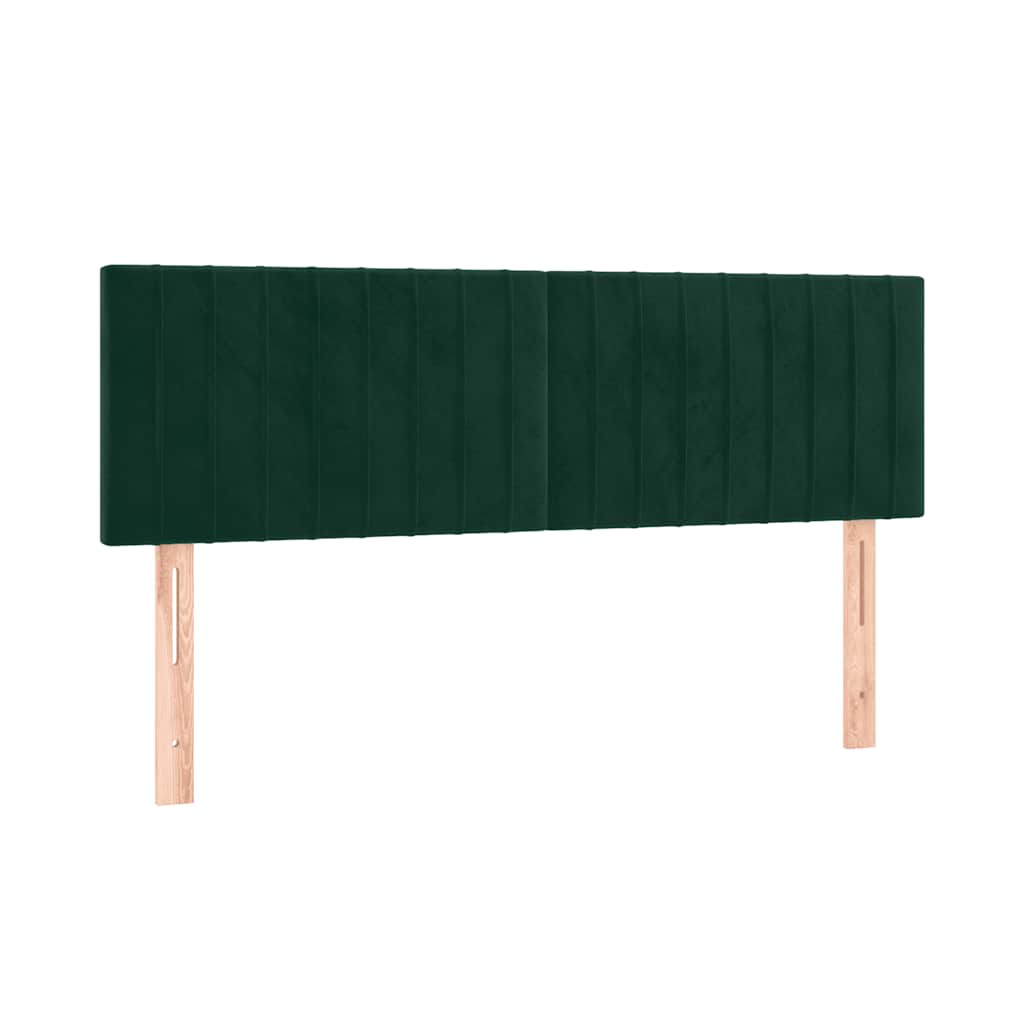 Uzglavlja tamnozelena 144x5x78/88 cm baršunasta