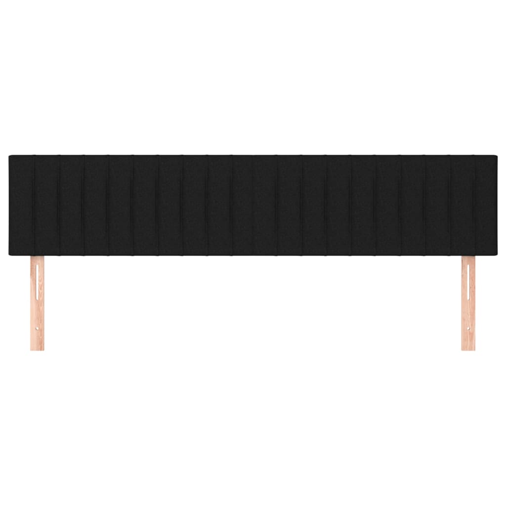 Uzglavlja crna 160x5x78/88 cm od tkanine