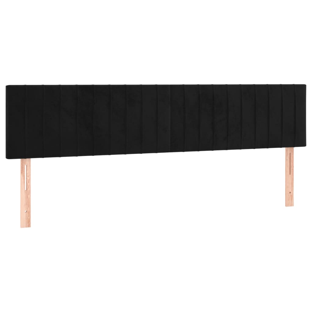 Uzglavlja crna 160x5x78/88 cm baršunasta