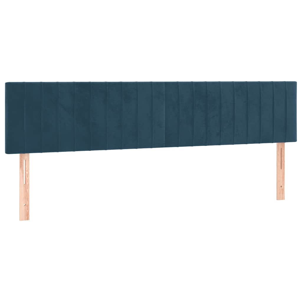 Uzglavlja tamnoplava 160x5x78/88 cm baršunasta