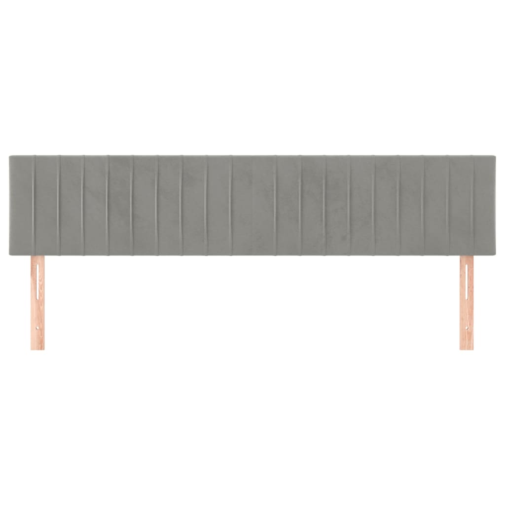 Uzglavlja svjetlosiva 180x5x78/88 cm baršunasta