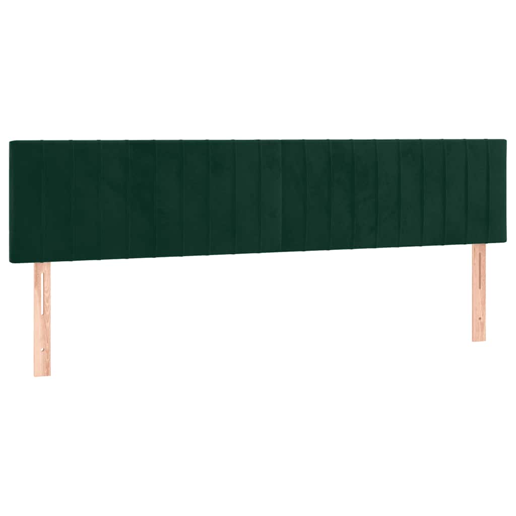 Uzglavlja tamnozelena 180x5x78/88 cm baršunasta