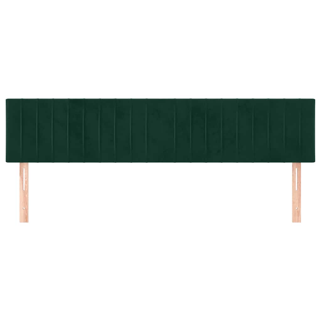 Uzglavlja tamnozelena 180x5x78/88 cm baršunasta