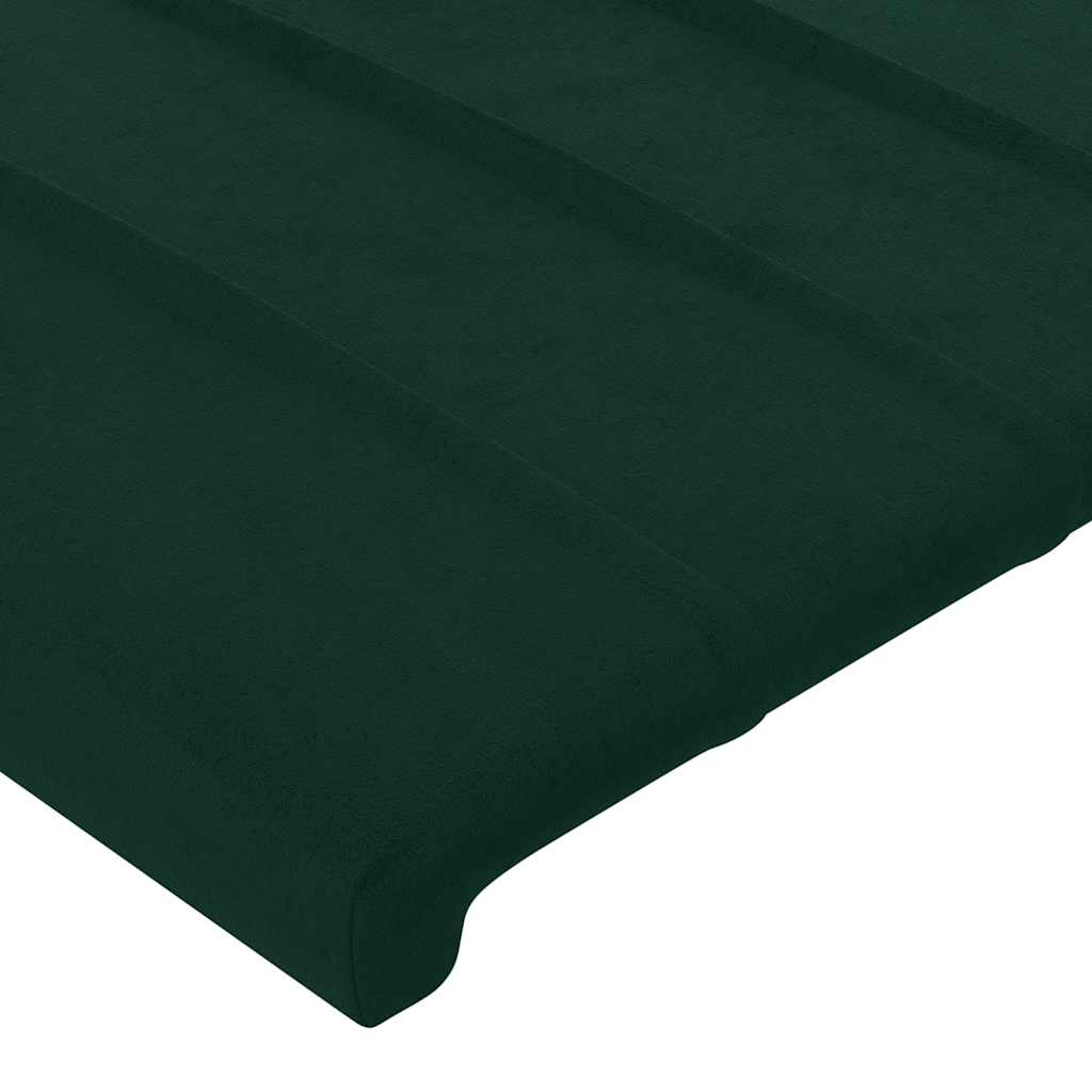 Uzglavlja tamnozelena 180x5x78/88 cm baršunasta