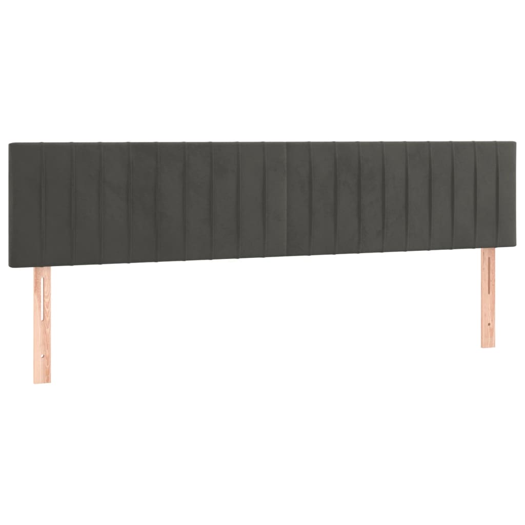 Uzglavlja tamnosiva 200x5x78/88 cm baršunasta