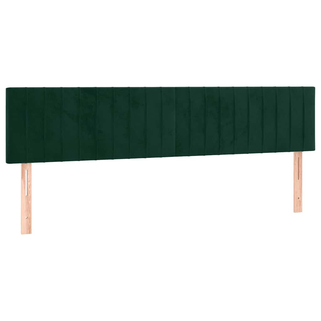 Uzglavlja tamnozelena 200x5x78/88 cm baršunasta