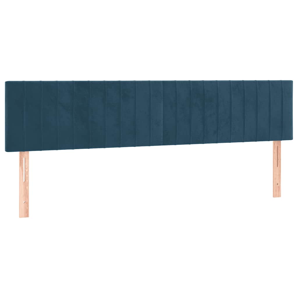 Uzglavlja tamnoplava 200x5x78/88 cm baršunasta