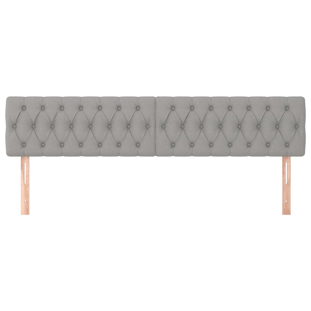 Uzglavlja svjetlosiva 180x7x78/88 cm od tkanine