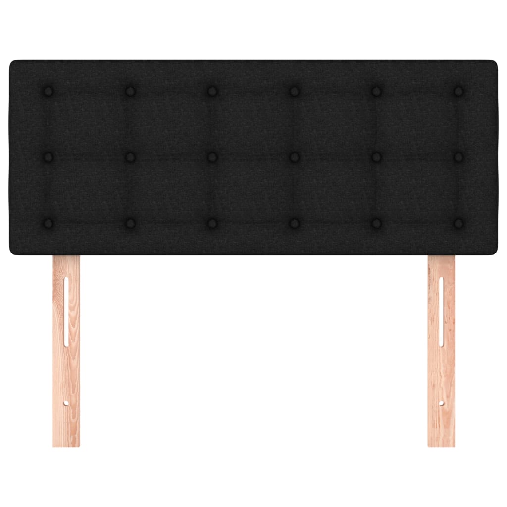Uzglavlje crno 80 x 5 x 78/88 cm od tkanine
