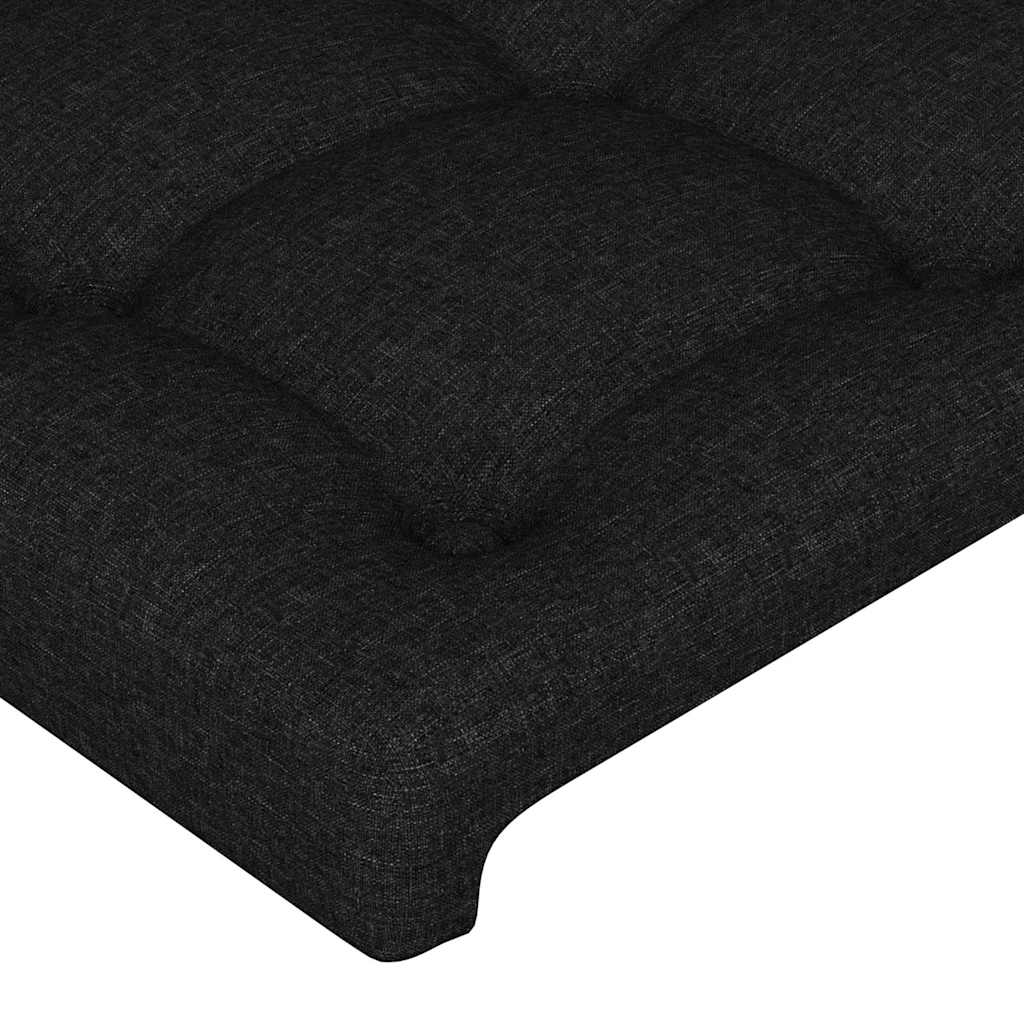 Uzglavlje crno 80 x 5 x 78/88 cm od tkanine