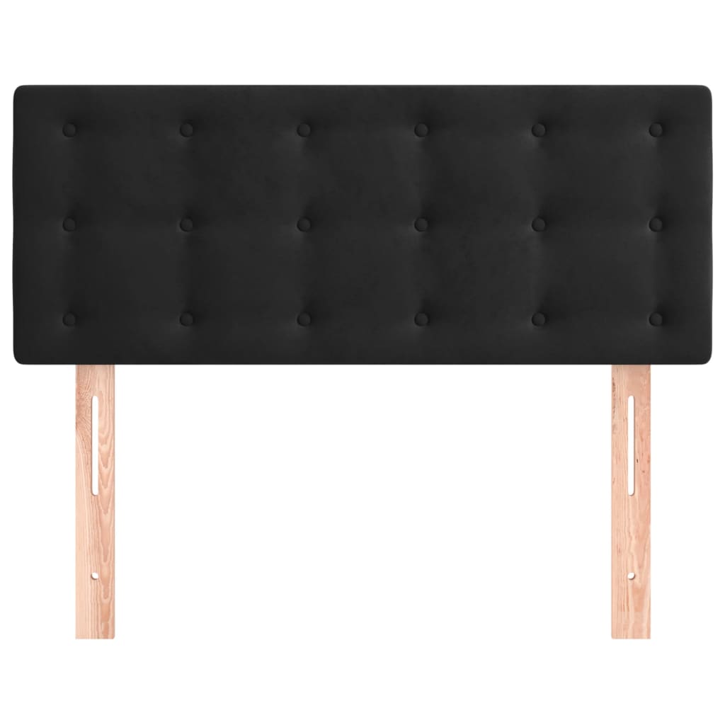 Uzglavlje crno 100x5x78/88 cm baršunasto