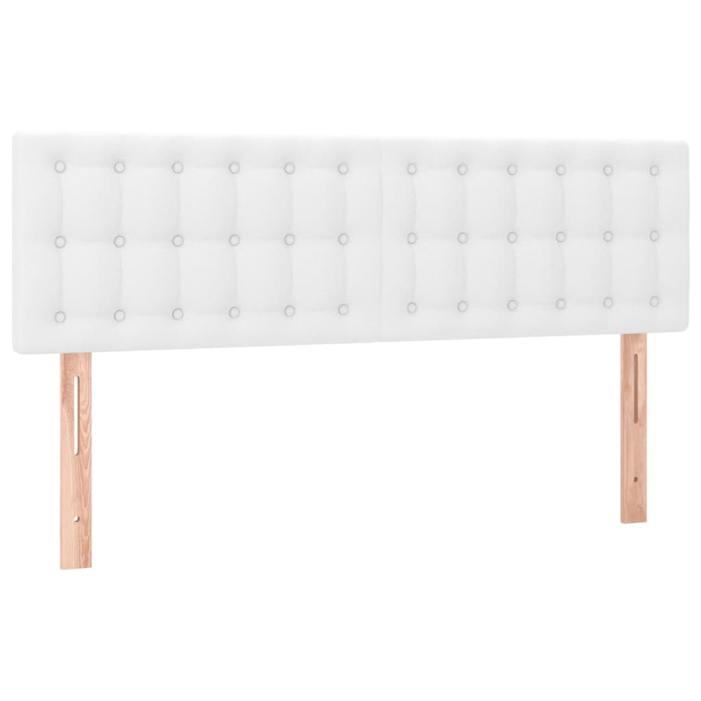 Uzglavlja bijela 144x5x78/88 cm od umjetne kože