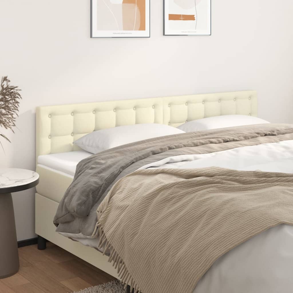 Uzglavlja krem 160x5x78/88 cm od umjetne kože