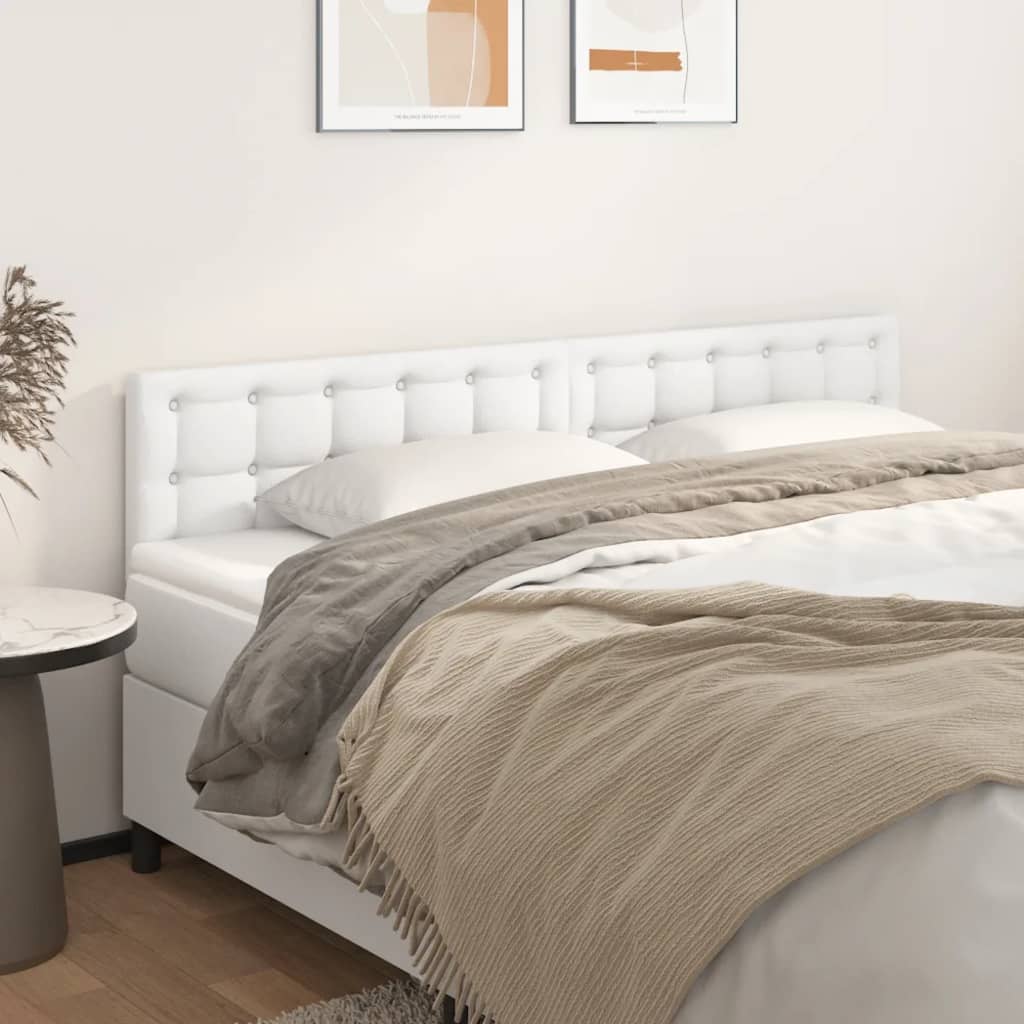 Uzglavlja bijela 180x5x78/88 cm od umjetne kože