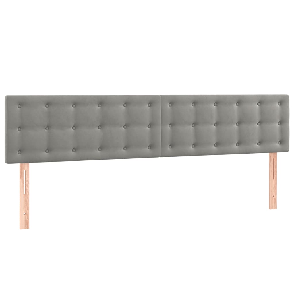 Uzglavlja svjetlosiva 180x5x78/88 cm baršunasta