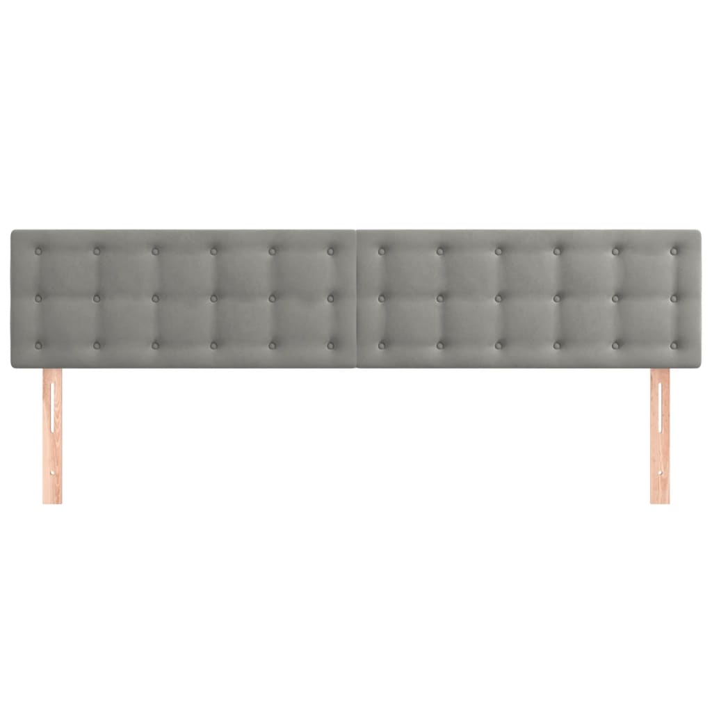 Uzglavlja svjetlosiva 180x5x78/88 cm baršunasta