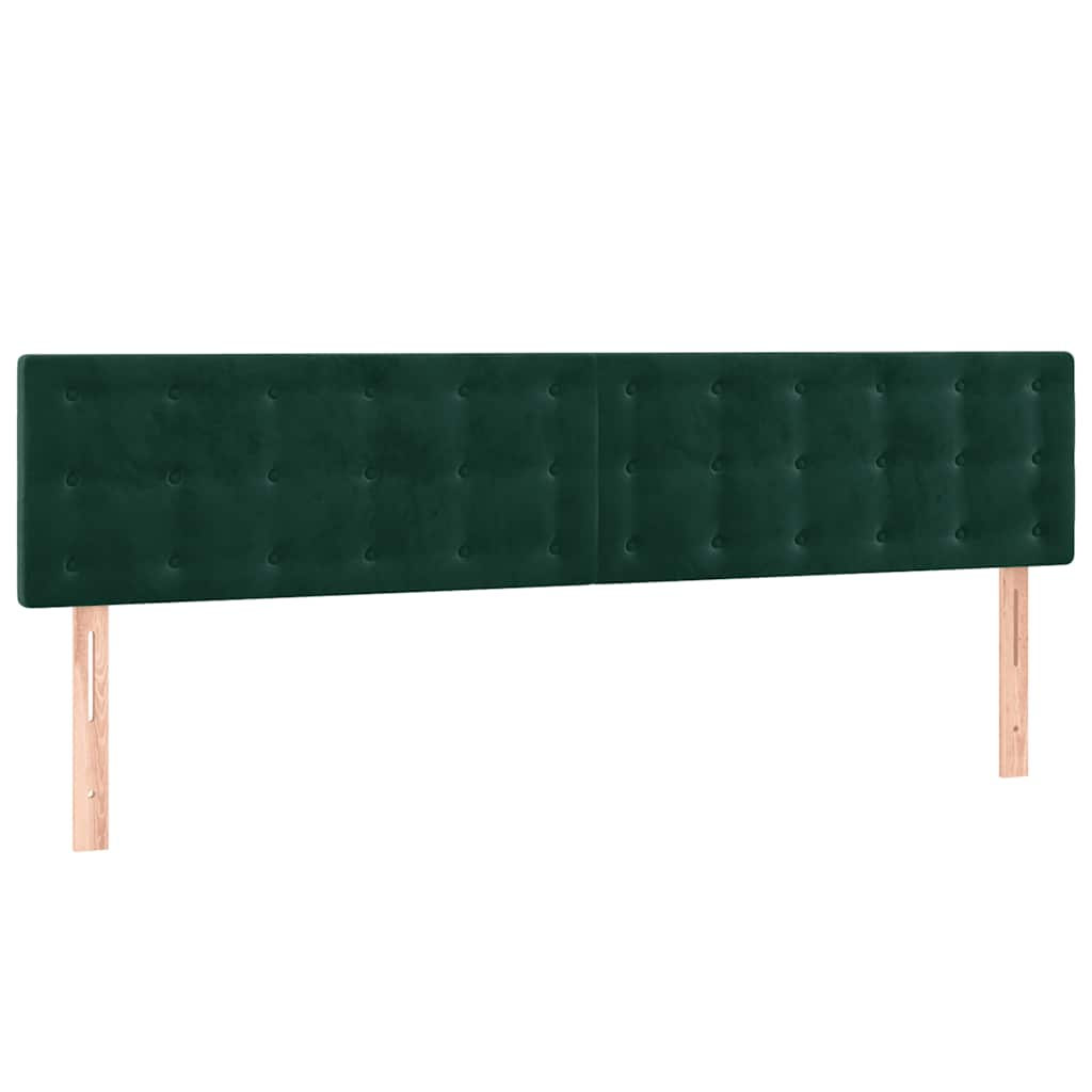 Uzglavlja tamnozelena 180x5x78/88 cm baršunasta