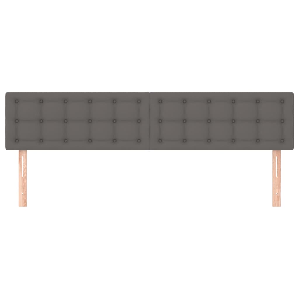 Uzglavlja siva 200x5x78/88 cm od umjetne kože