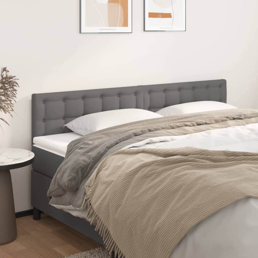 Uzglavlja siva 200x5x78/88 cm od umjetne kože