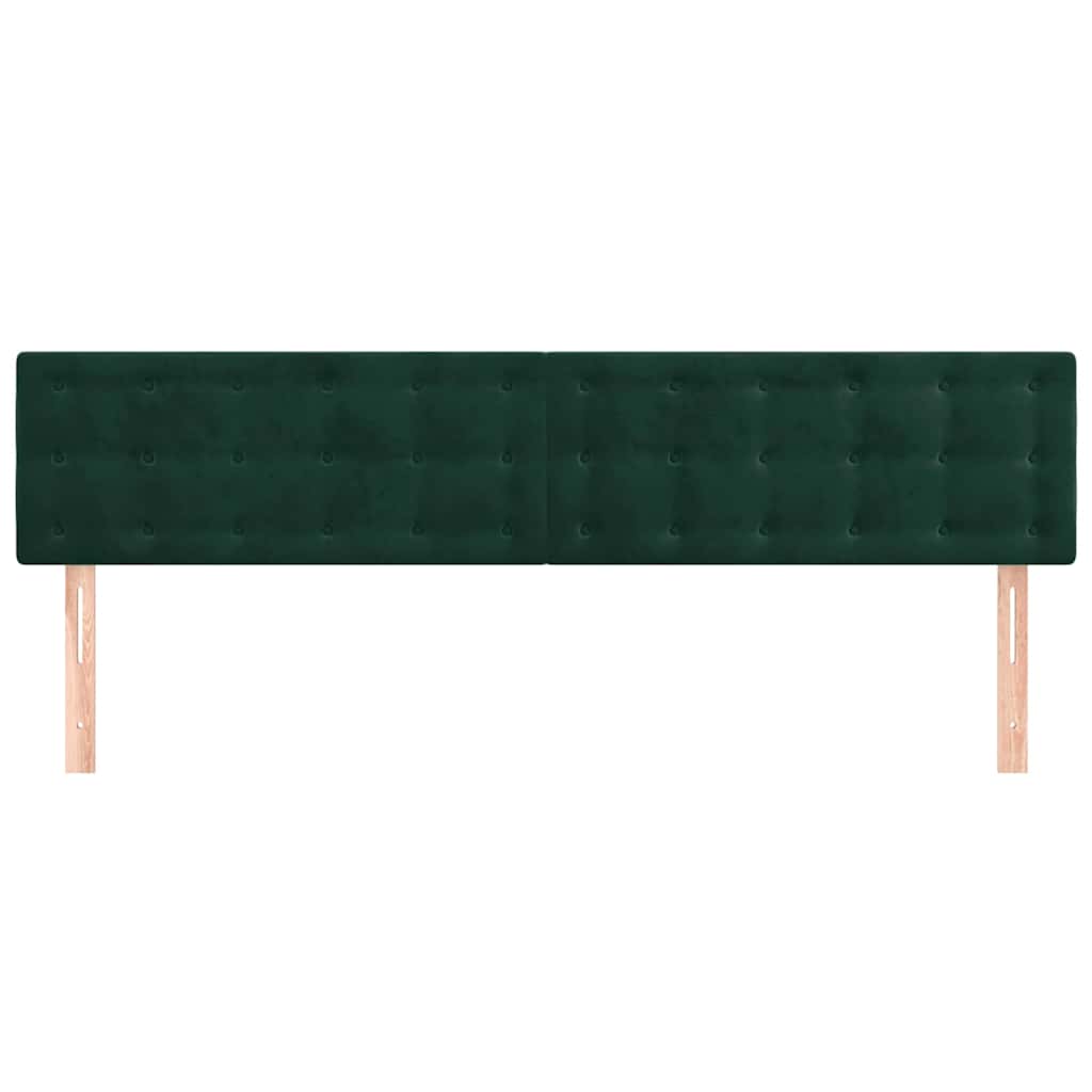 Uzglavlja tamnozelena 200x5x78/88 cm baršunasta