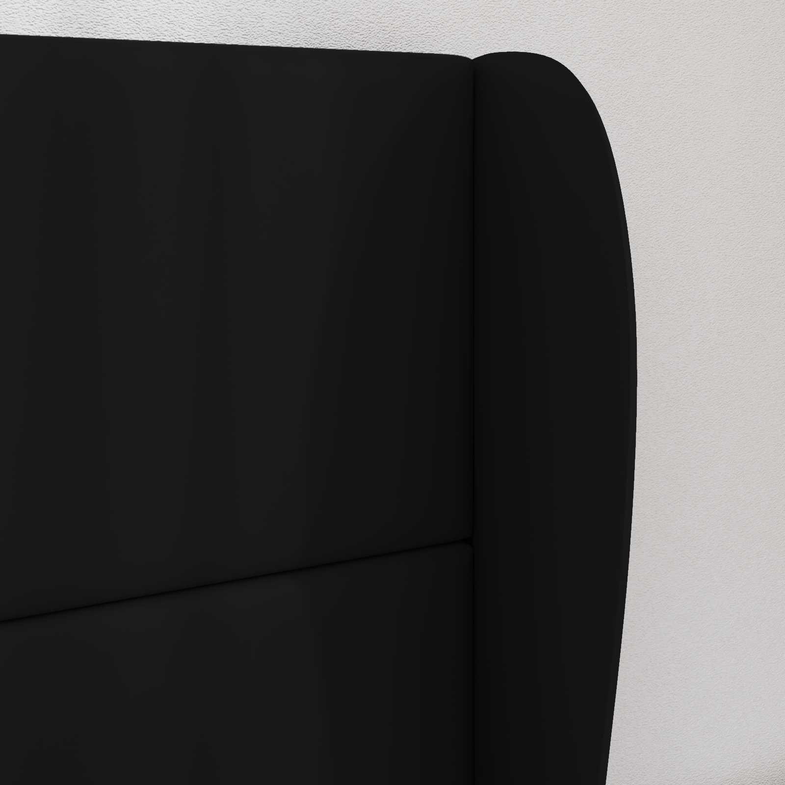 Uši uzglavlja Crna 80 x 23 x 6 cm PVC