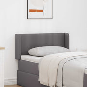 Uši uzglavlja 2 pcs Siva 40 x 16 x 5 cm Plywood i lažno kožno