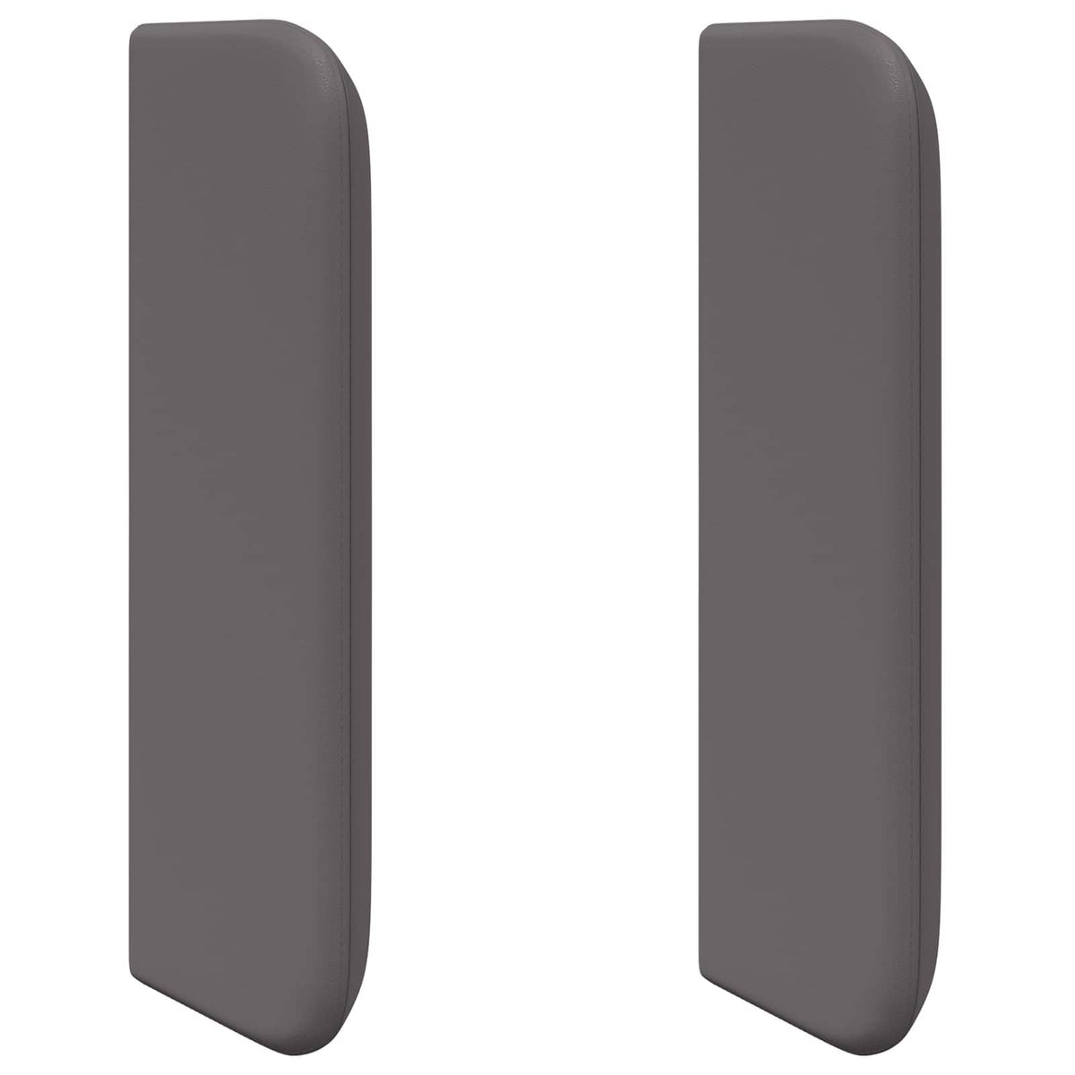 Uši uzglavlja 2 pcs Siva 40 x 16 x 5 cm Plywood i lažno kožno