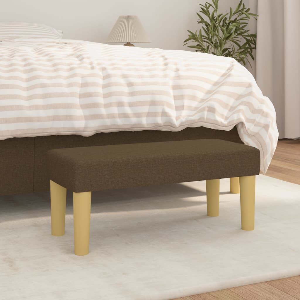 Klupa tamnosmeđa 70 x 30 x 30 cm od tkanine