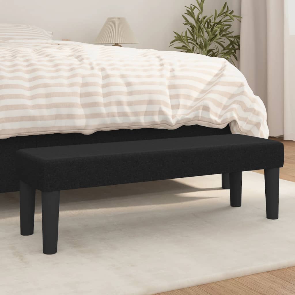 Klupa crna 100x30x30 cm od tkanine