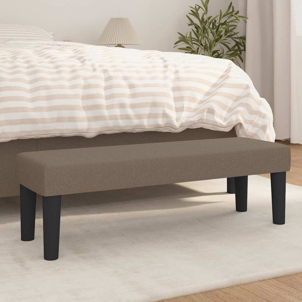 Klupa smeđesivi 100x30x30 cm od tkanine