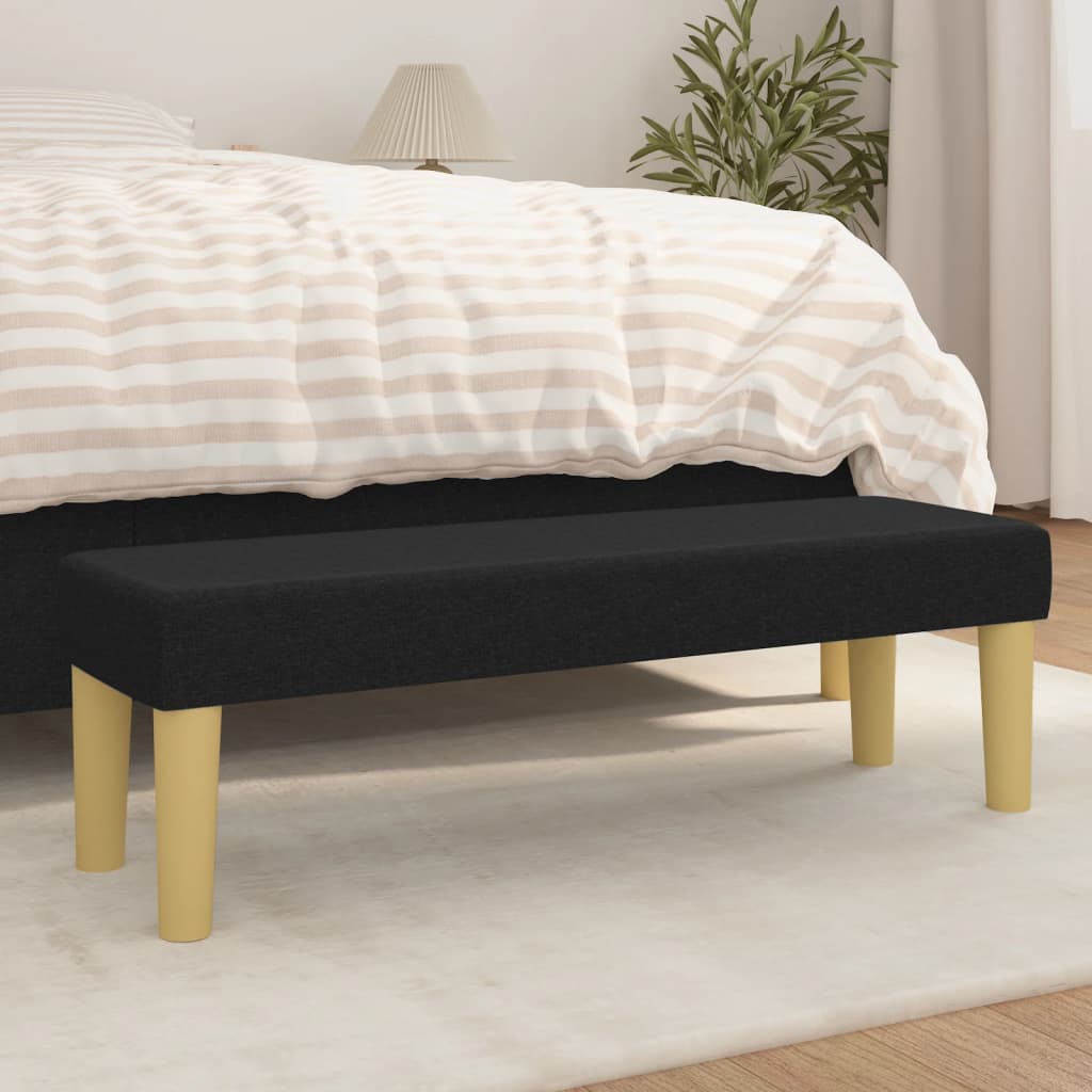 Klupa crna 100x30x30 cm od tkanine