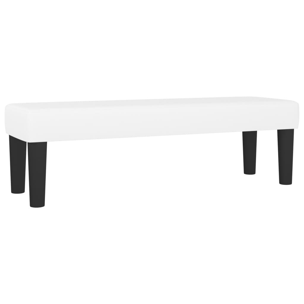 Klupa bijeli 100x30x30 cm od umjetne kože