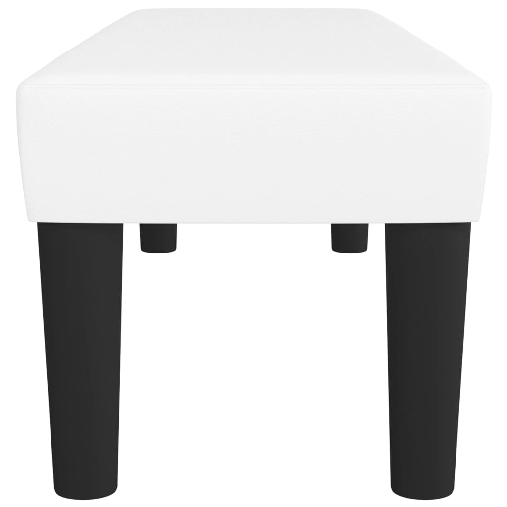 Klupa bijeli 100x30x30 cm od umjetne kože