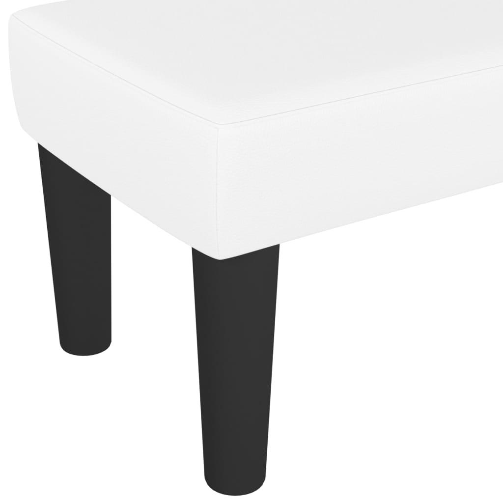 Klupa bijeli 100x30x30 cm od umjetne kože