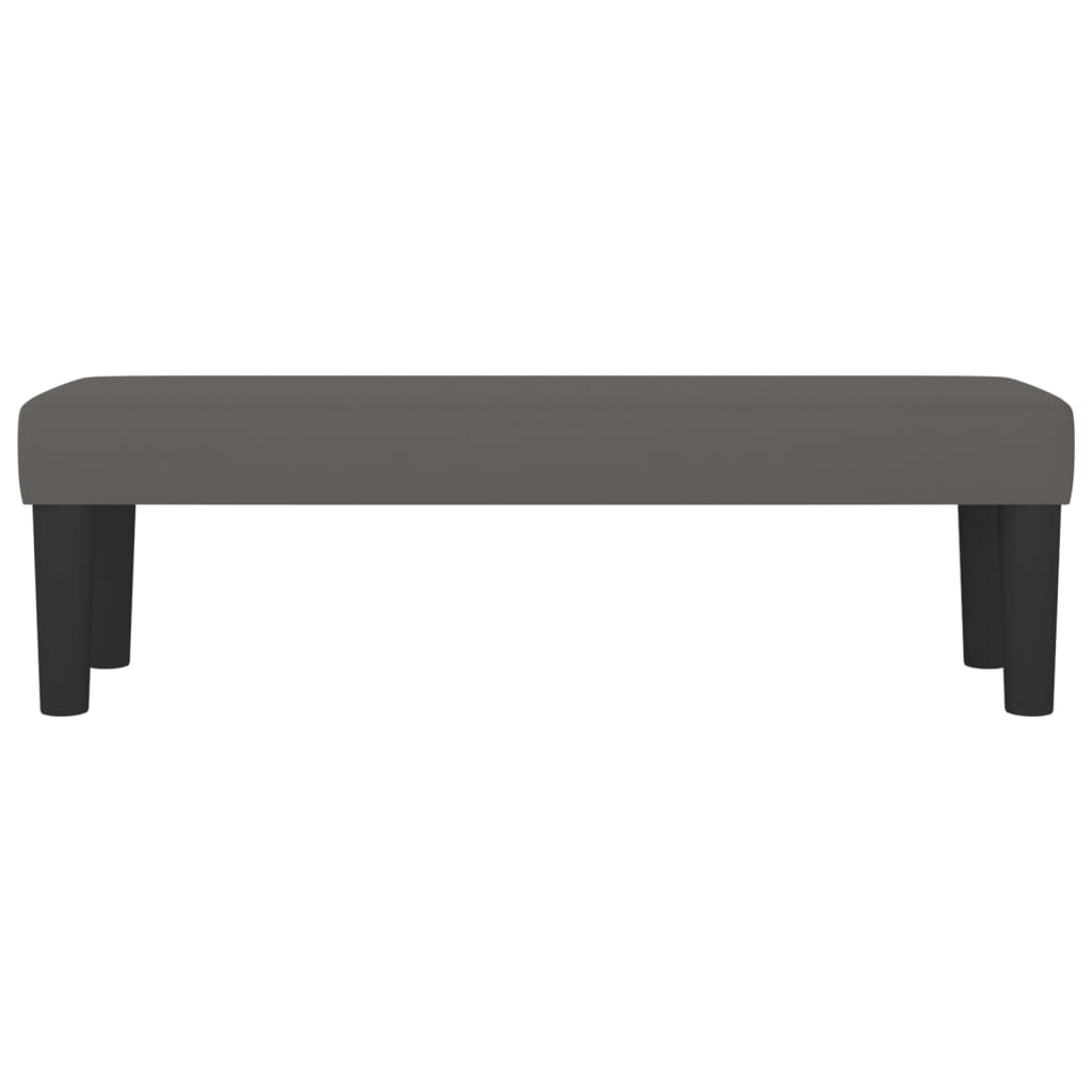 Klupa sivi 100x30x30 cm od umjetne kože