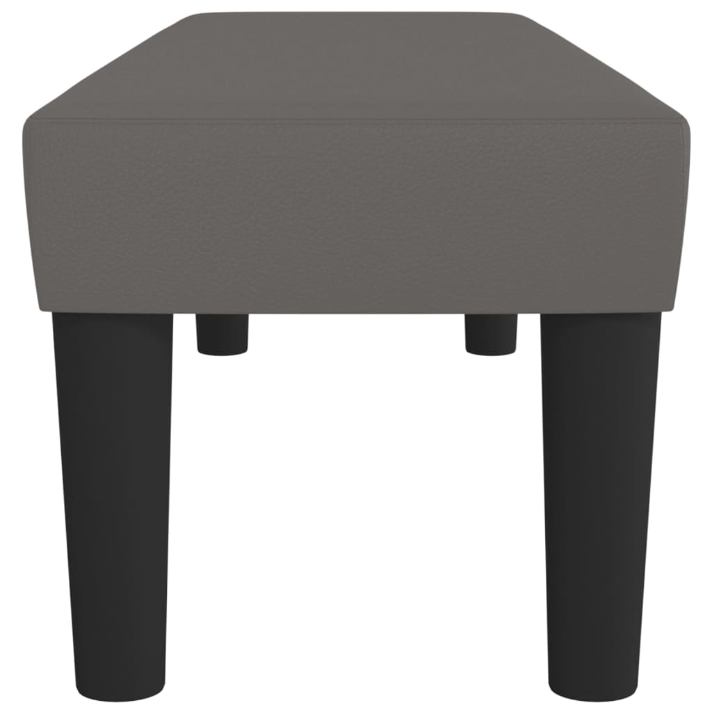 Klupa sivi 100x30x30 cm od umjetne kože