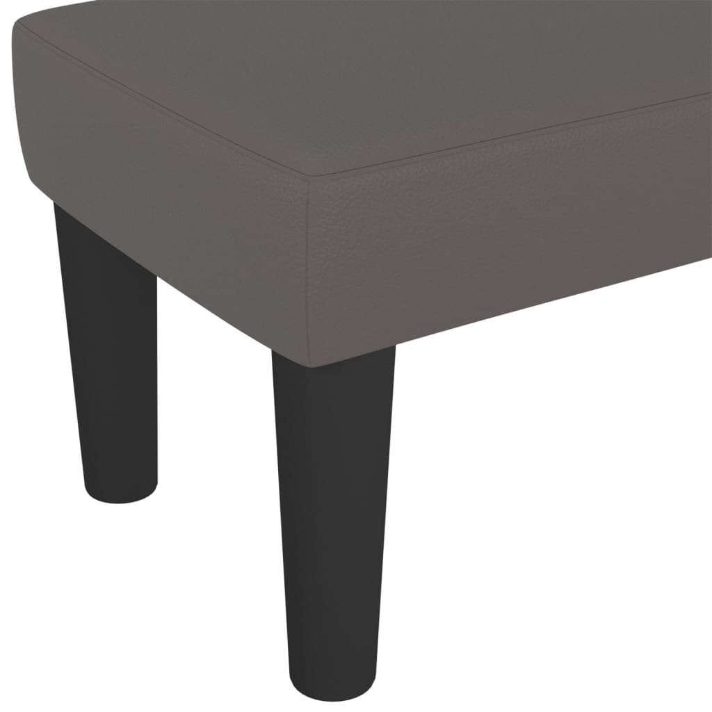 Klupa sivi 100x30x30 cm od umjetne kože